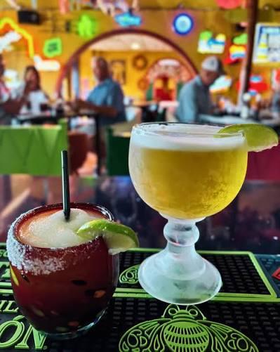 Margarita and cocktails served at El Fenix Cafe